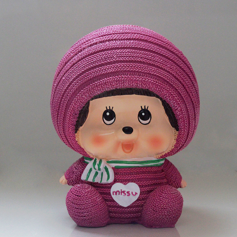 2015-12-7-17cm high 14cm wide wool cap MIS open hand-cartoon money box latex mold