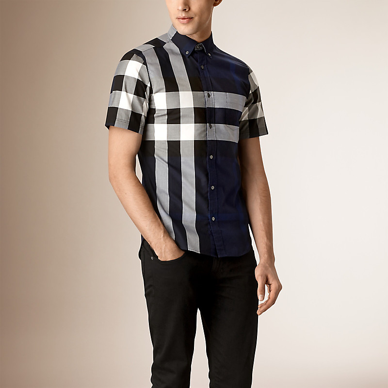 BURBERRY/博柏利超特大格纹棉质衬衫 40048511