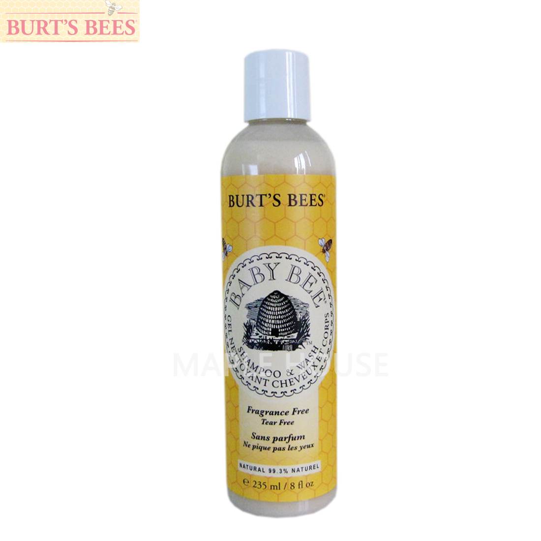 天猫国际包直邮 美国原装Burts Bees小蜜蜂洗发沐浴乳全天然无香