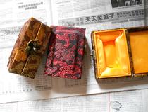 Over 30 beautiful seal brocade box copper buckle 4*7*10 dragon pattern *