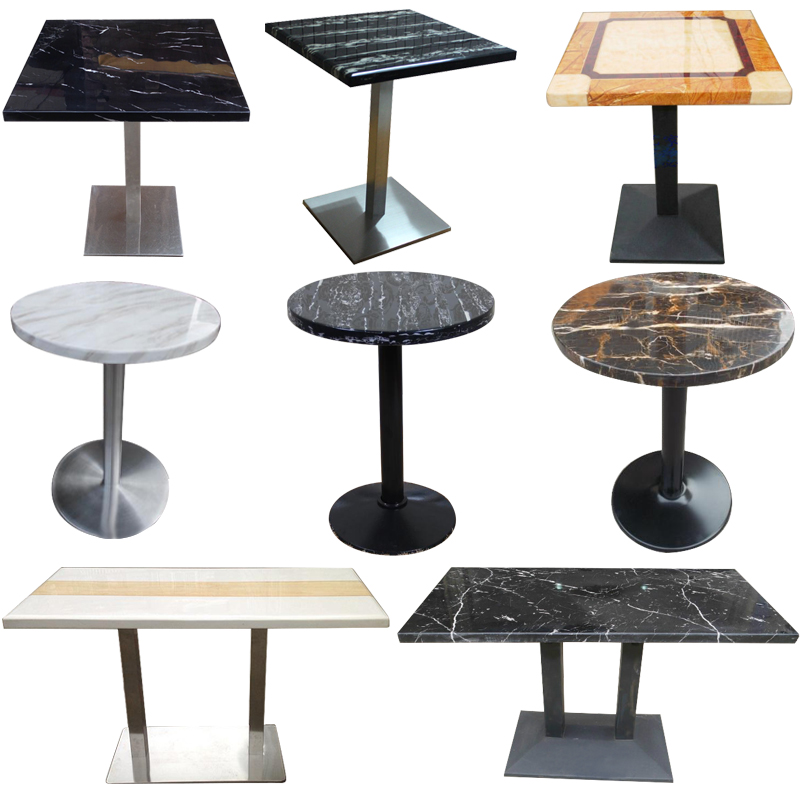 Hot boiler table Electromagnetic oven one restaurant marble-free barbecue hot pot shop long table round table chair commercial