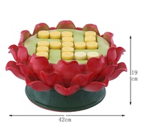 Extra large swastika lotus ceramic lamp holder swastika butter lamp holder lotus candle holder for Buddha lamp and Buddhist utensils