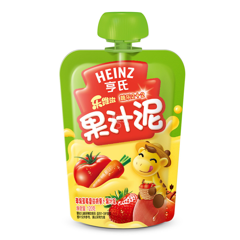 Heinz/亨氏 乐维滋2+2-苹果草莓番茄胡萝卜 120g