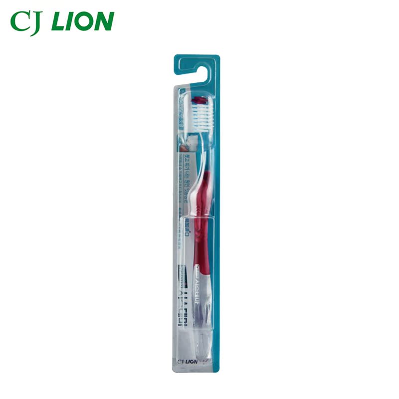 韩国进口 希杰狮王CJLION 顿特斯特标准清洁成人牙刷细毛软毛