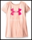 Một chiếc Dema UA US mua lại Under Armour cô gái logo lớn khô nhanh tay áo thun thể thao hàng đầu Áo phông thể thao