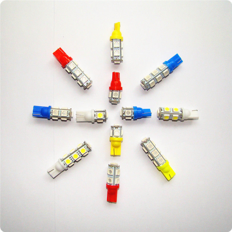 Car LED headlight instrument light T10 small plug-in bulb indicating width light license plate light 5050 small light bulb car small light special offer