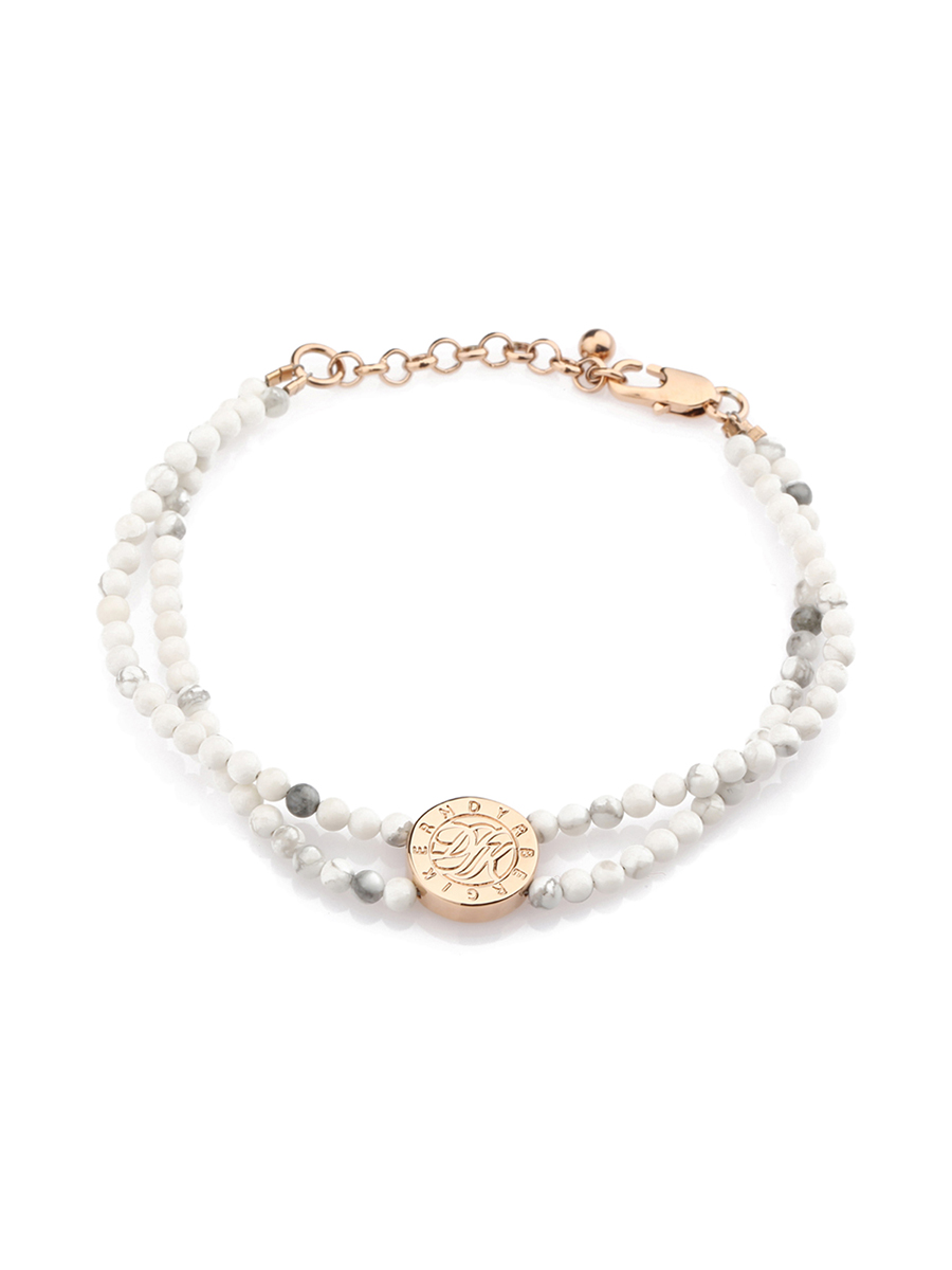 DYRBERG/KERN 白色原始系列双层拼接手链