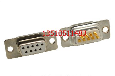 DB9 male gilded industrial grade solid core connector RS232 serial port wiring 9-pin 9-hole metal housing DB9 head