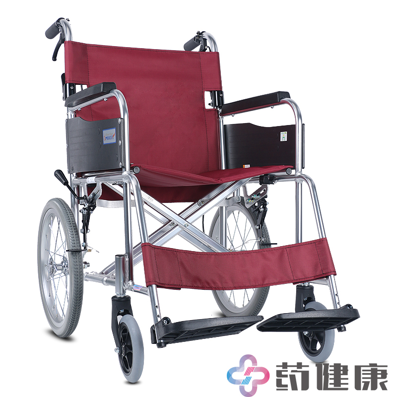 三贵MiKi手动轮椅MPT-46JL折叠超轻铝合金便携轮椅 轻便老人轮椅