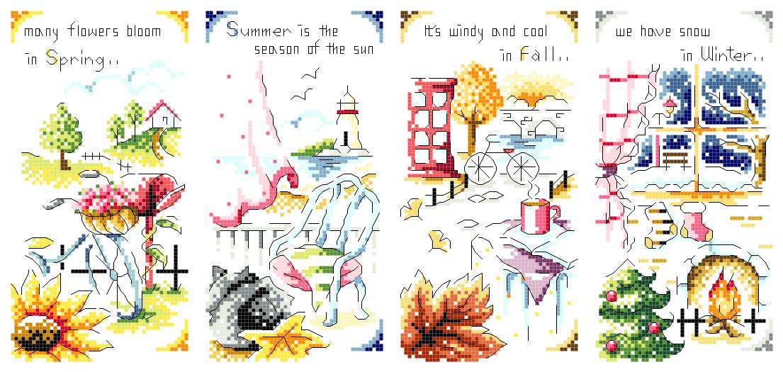 Cross stitch electronic drawing 3992 SO-G20 cartoon pillow drawing 215W * 99H 29 color PAT source file