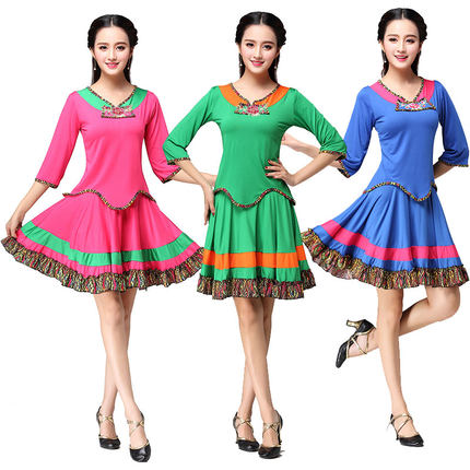 涪舞广场舞2018新款广场舞服装套装民族风大