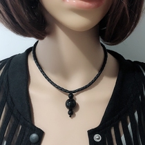 Neck Collar Necklace Woman Lock Bone Chain Short neck with black rope neck chain lock osteoclaves Korean version of the student Mori Scar Mark