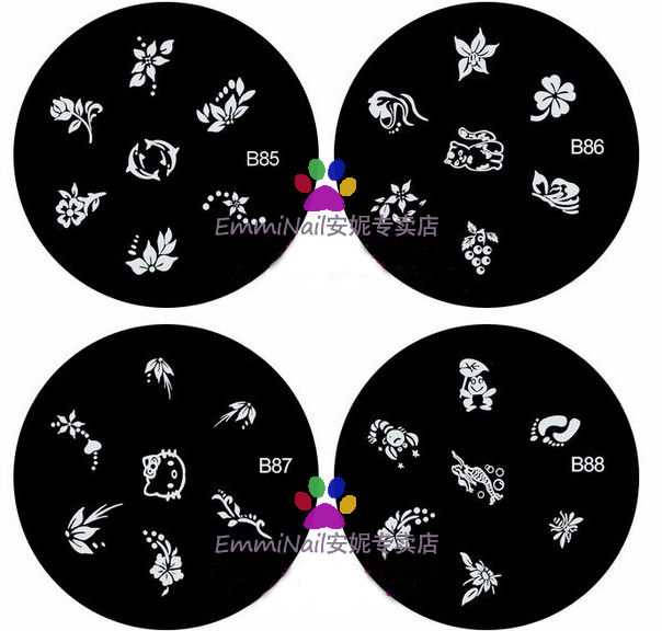 美甲用品工具实用印花模板 印花钢板 彩绘模板 B85-96系列