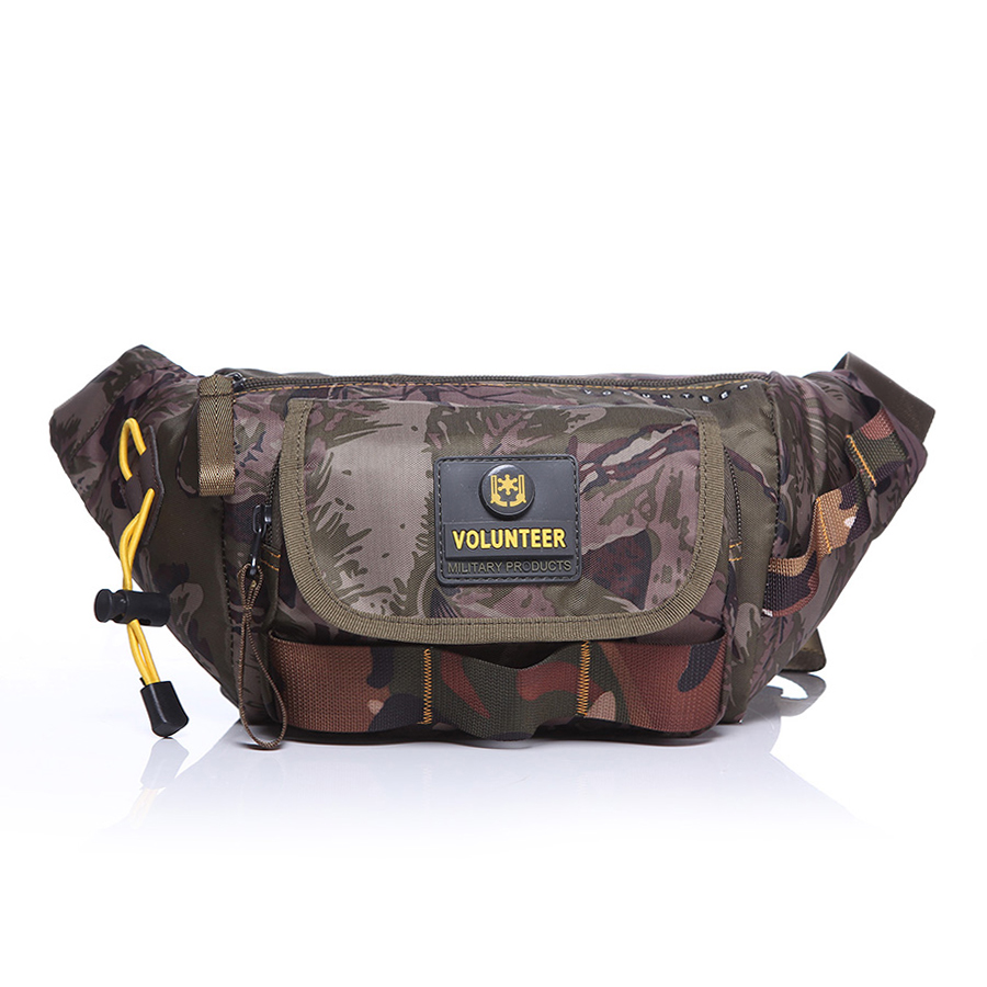 Camouflage Bag Outdoor Mountaineering Tourism Multi-functional Leisure Bag Men and Women Single Shoulder Slipper Backet Mobile Bag