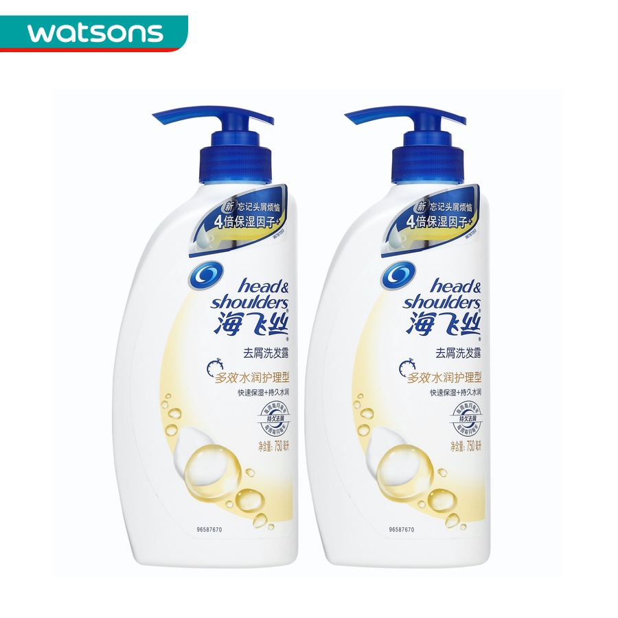 【屈臣氏】组合价 海飞丝去屑洗发露多效水润护理型750ml*2件