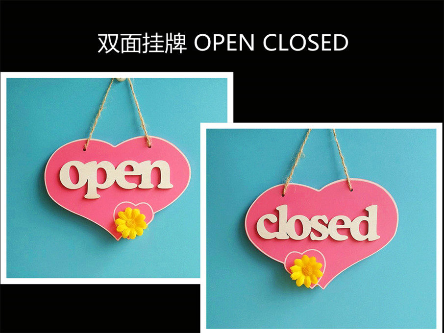 Trendy shop European creative home decorations beauty salon women's clothing store wall wall listing personality wooden door plate hanging decoration