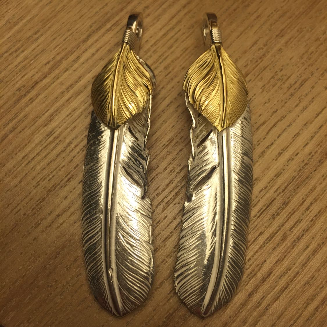 GOROS Goro Takahashi on gold xl large feather 18k goros domestic physical spot