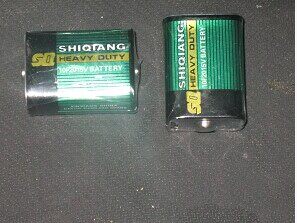 Square battery 10F20 Two ends Highlight 15V laminated battery meter with battery 15V battery 35 * 26 * 17mm