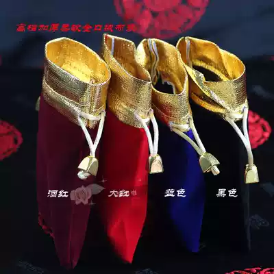 9x12cm jewelry jewelry bag flannel gold rimmed storage play bag drawstring pocket gift packaging bag
