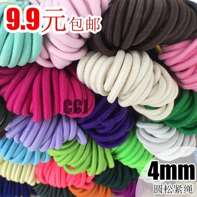4mm elastic rope round elastic belt elastic binding rope clothes shoes drawstring head flower elastic rope thin rubber band accessories