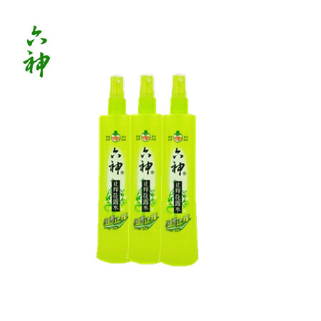 正品六神喷雾止痒驱蚊花露水180ml*3瓶清凉爽肤快速止痒包邮