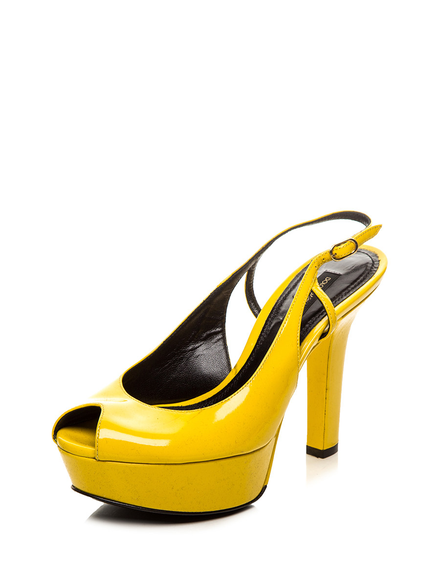Dolce&Gabbana 黄色鱼嘴高跟鞋