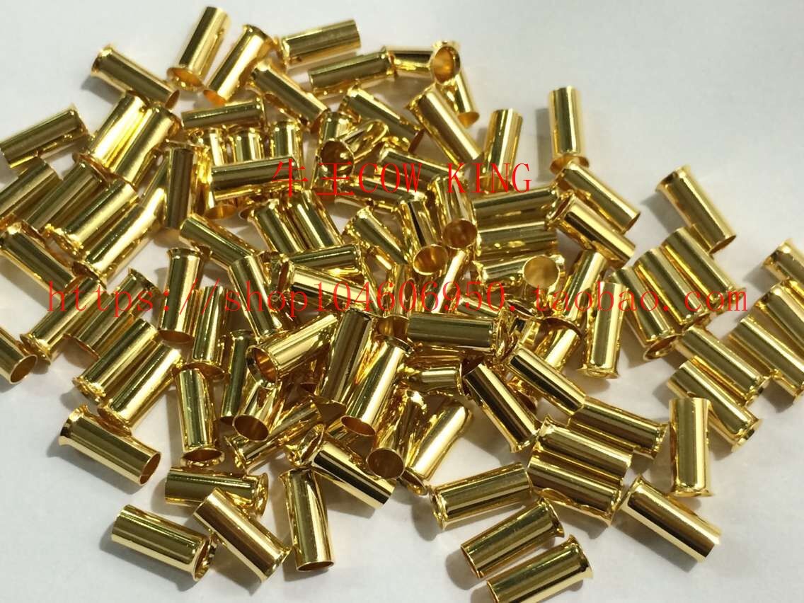 DIY wire pure copper goldplated wire sleeve copper sleeve goldplated