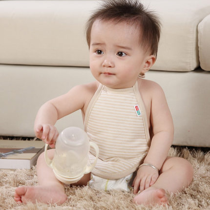 彩棉婴儿肚兜 纯棉新生儿护肚兜 宝宝春秋冬夹棉薄款抹胸贴身内衣