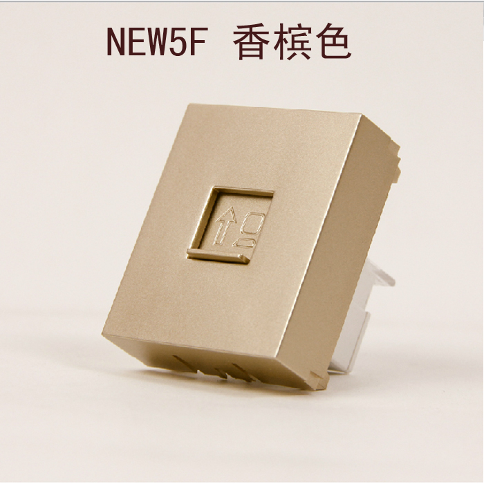 Positive Thai Switch Socket 118 Type NEW5F Series Champagne Golden Computer Interlude Module Internet Jack