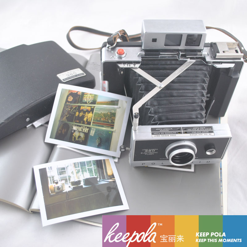 Polaroid organ machine polaroid 360 a time imaging camera with a leather - case retro collection gift