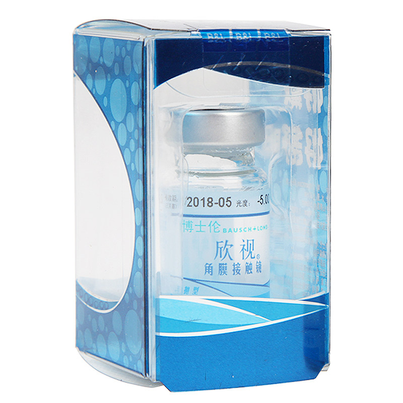 2送伴侣盒】博士伦欣视隐形近视眼镜年抛非离子材质1片装超薄透氧