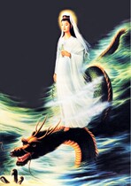 Buddha portrait decoration Buddha portrait Guanyin Bodhisattva 045 photo paper double-sided plastic sealing optional matching photo frame