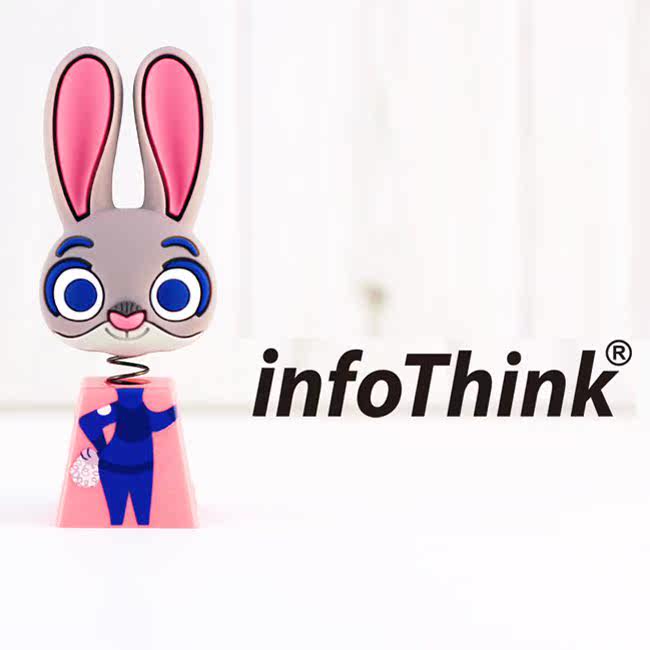 InfoThink ZOOTOPIA 兔子摇头造型随身碟 16GB台湾官网直邮进口