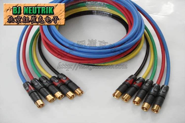 L-2T2S cable gold-plated Lotus RCA head turn RCA Lotus head audio signal line subwoofer line