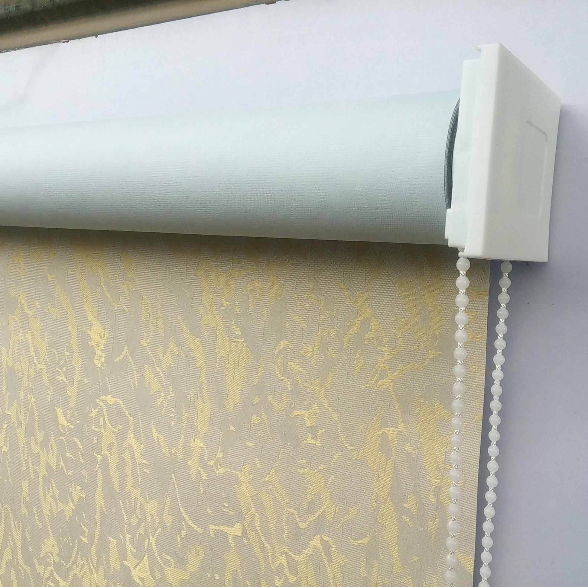 Upscale office curtains marble veins thickened foaming coated white all-shading roller shutters shading anti-UV-Taobao