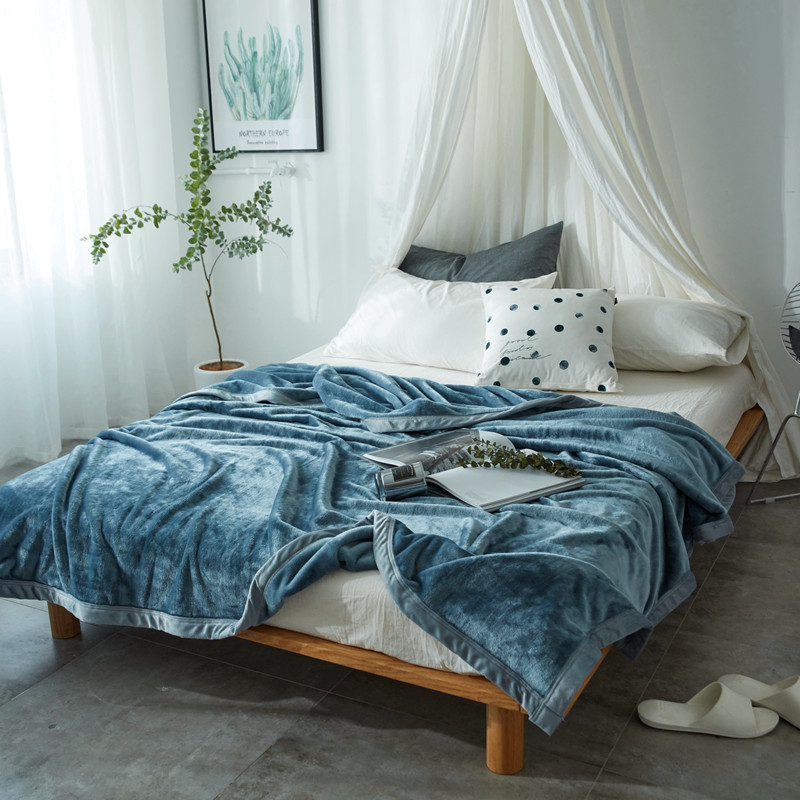 European Blanket Solid Color Thick Flannel Sheets Single European Blanket Solid Color Thick Flannel Sheets Single Double C Fleece Nap Summer Thin