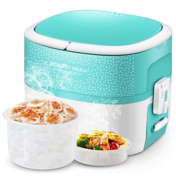 德尔玛 便携式 双层可插电加热电饭盒 ￥29.9包邮