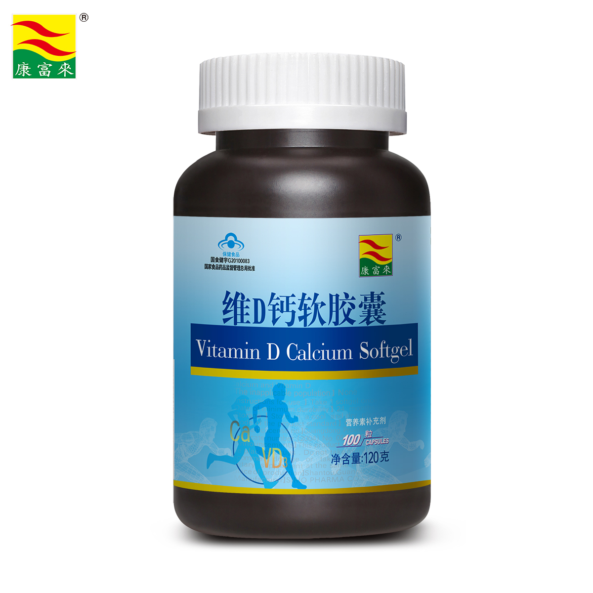 康富来 维D钙软胶囊 1.2g/粒*100粒