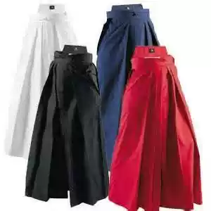 Cotton T C blend various colors striped natural color and other kendo pants skirt