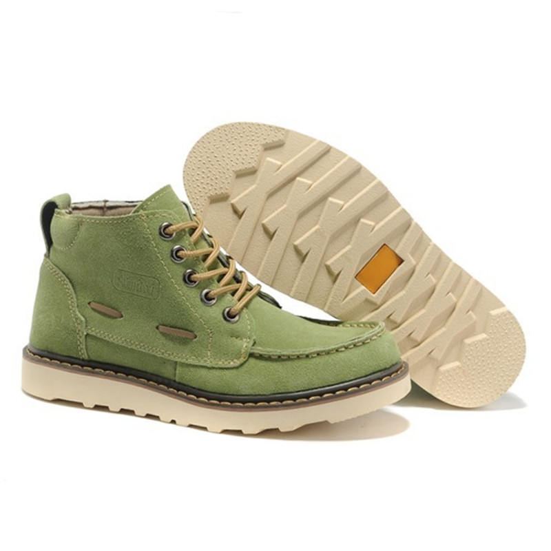 Spring and Autumn High Shoes Trend Short Boots Waterproof Leather Men's Boots Mill Second Women's Boots Casual Workwear Shoes British Martin Boots