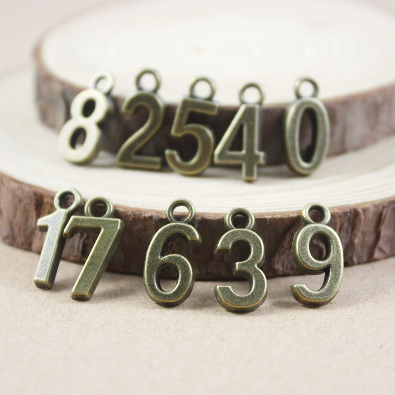 Mini Digital Keychain Letter Accessories Pendant Creative Key Ring Trinket Alloy Metal Pendant