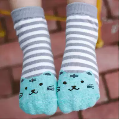 Caramella New Girl socks baby socks handmade cotton socks cute cartoon striped cat