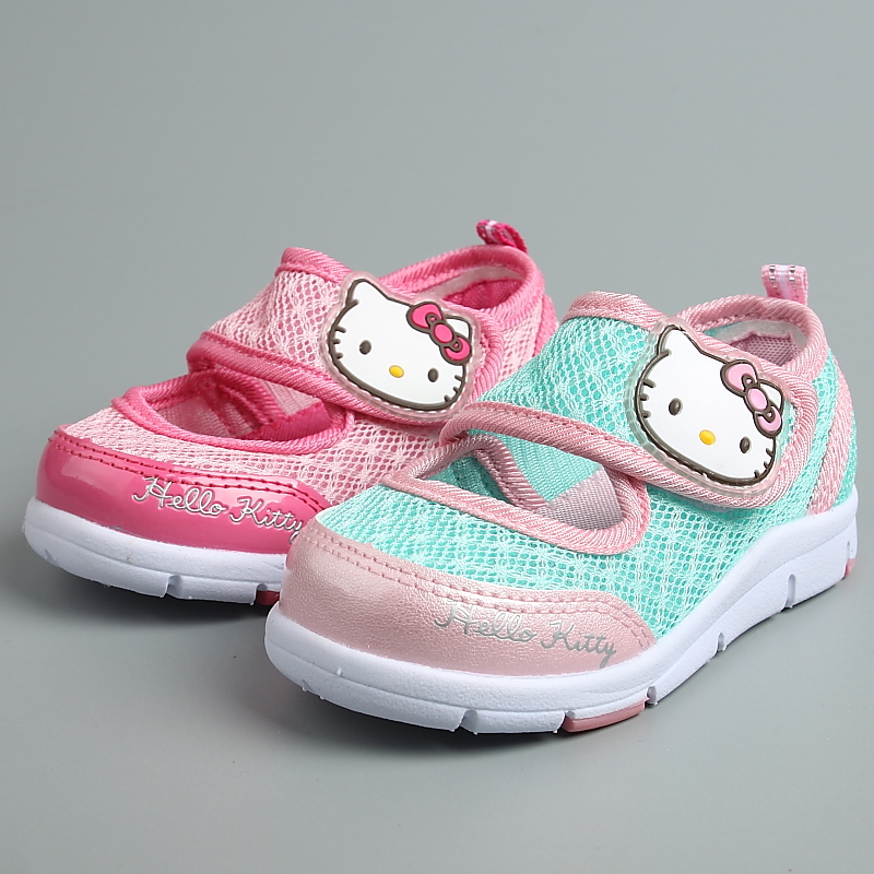 hello kitty女童鞋专柜正品2015春秋新款透气网布运动跑鞋DI3293