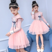 Váy bé gái mùa thu 2018 phiên bản Hàn Quốc mới của quần áo trẻ em nước ngoài Váy bé gái váy bé gái dài tay