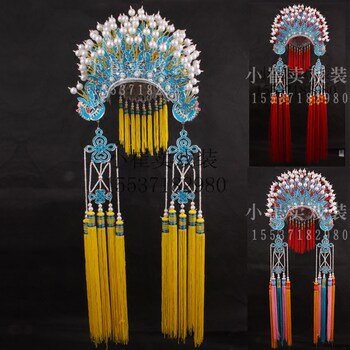 Peking Opera Drama Phoenix Crown, Imperial Concubine Drunk with Wine, Phoenix Crown and Veil, Chinese Wedding Bride Phoenix Crown, Photo Studio Ancient Costume Headwear