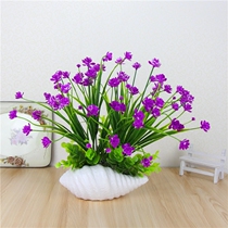 Simulation flower orchid fake flower living room bedroom plastic decorative flower set dried flower desktop green plant decoration small potted plant