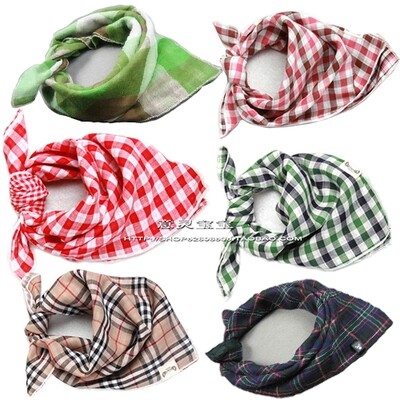 Classic foreign trade pure cotton double cotton yarn soft children's scarf male and female baby's small square towel with baby