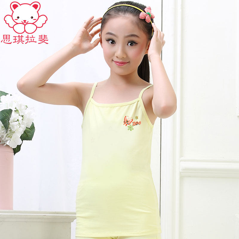 大童内衣小背心 女童6-10-12岁小孩吊带背心女儿童纯棉女孩背心夏
