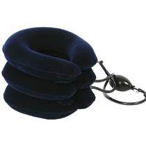 Corrective portable retractor for home use head neck collar inflatable neck brace fixator full velvet cervical spine stretching