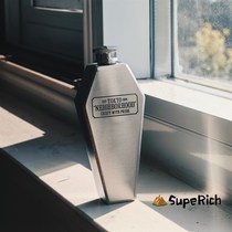 Nbhd blackened hip flask portable A pocket hip flask whiskey pot outdoor camping thick stainless steel